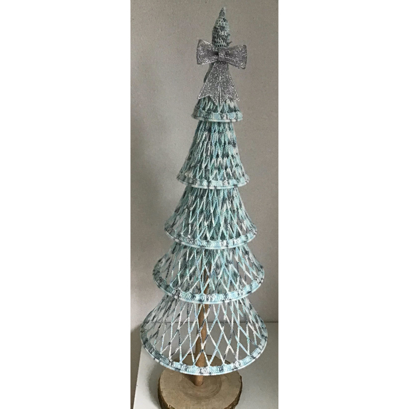 kerstboom gemeleerd blauwe haken